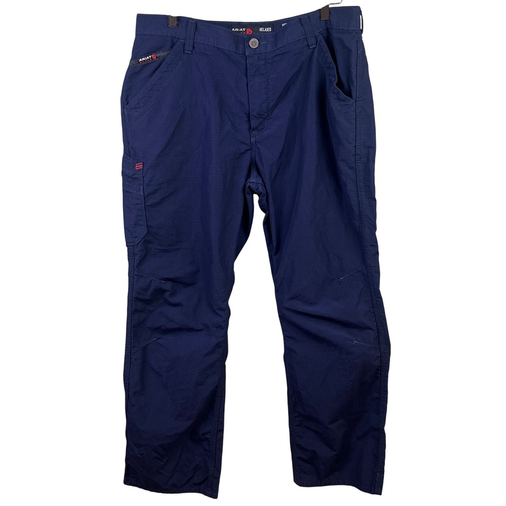 Ariat Blue FR CAT2 Duralight M4 Relaxed Boot Ripstop Cargo Pants 36x32 (39x31)